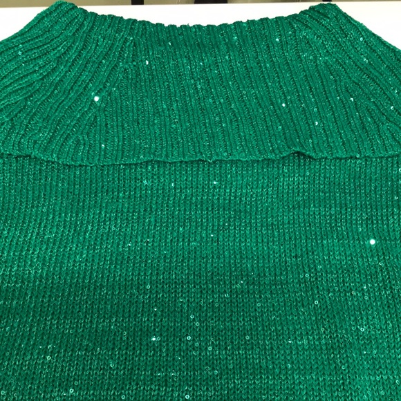 CATO Green Sequin Sweater NWOT - Picture 6 of 6